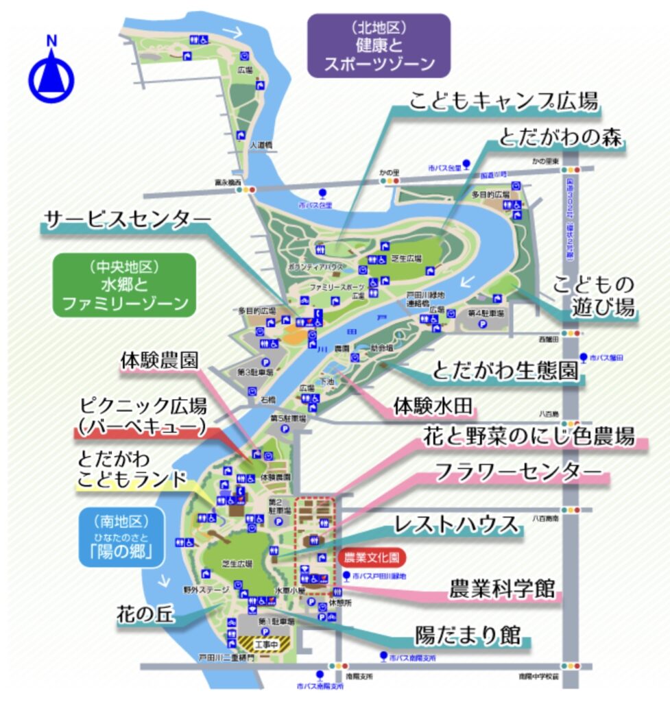 戸田川緑地公園のマップ