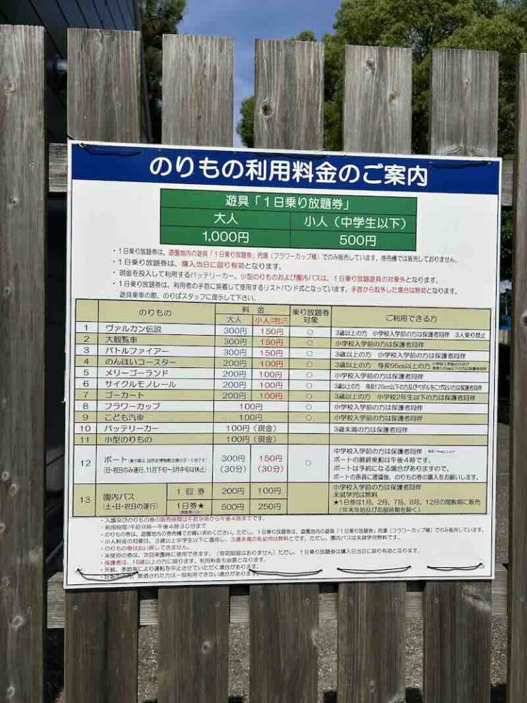 のんほいパーク 遊園地エリア2