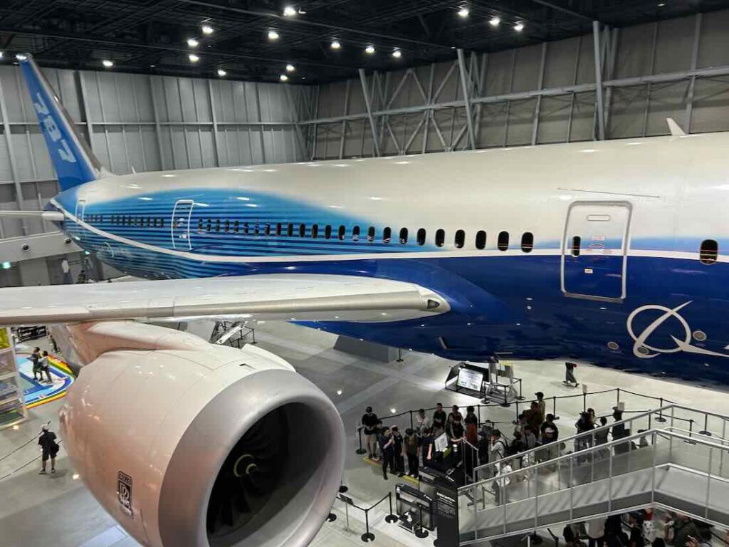 セントレア フライトオブドリームズ ボーイング787 展示