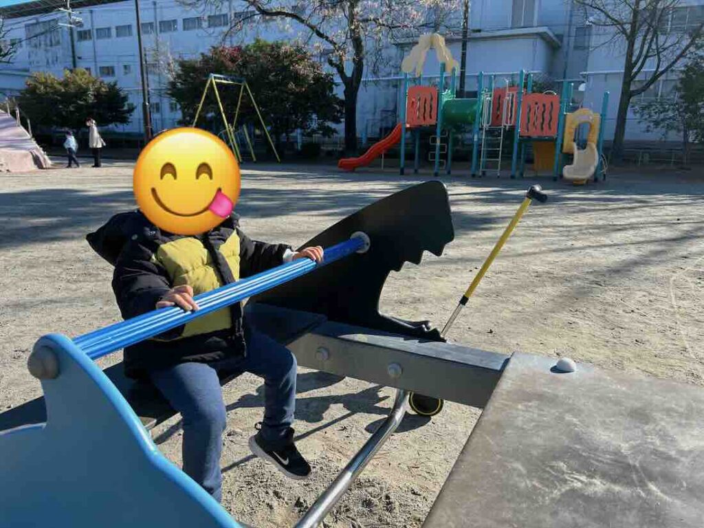 道徳公園　遊具エリア　シーソー