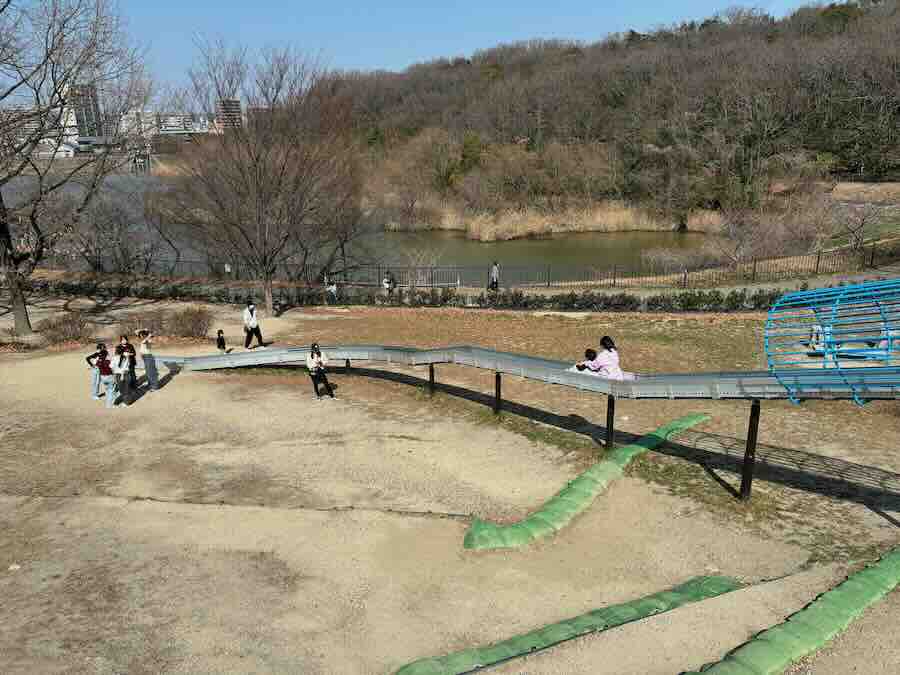 天白公園 遊具 ローラー滑り台 子連れ アスレチック 縄