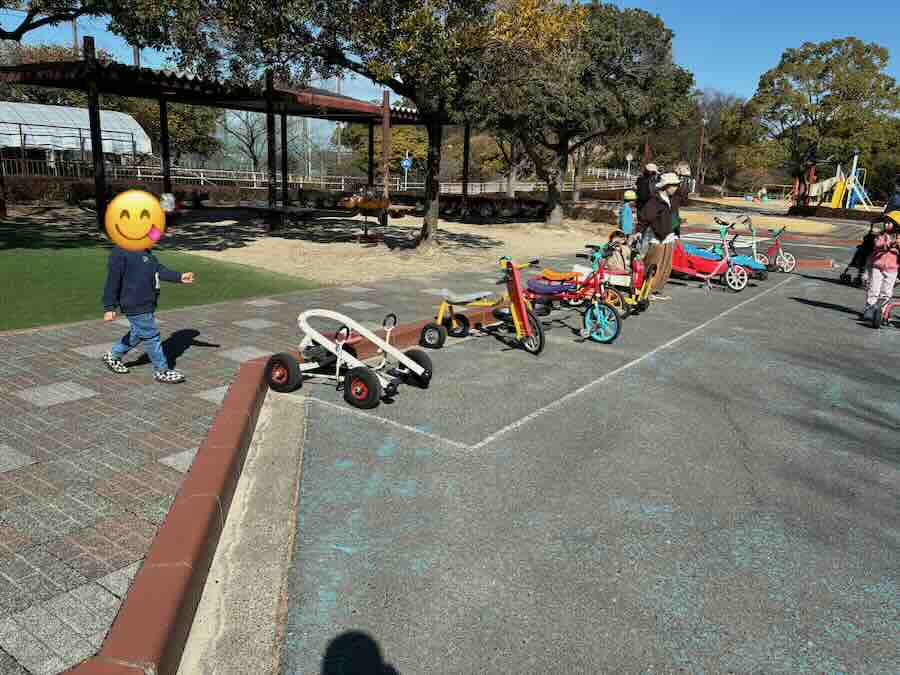 平地公園 ゴーカート 遊具 ピクニック 子ども 子連れ レビュー 交通公園 自転車