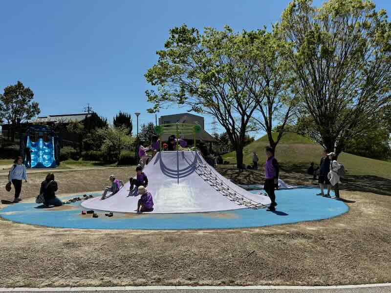 於大公園　大型遊具　ロング滑り台　忍者　リニューアル　富士山