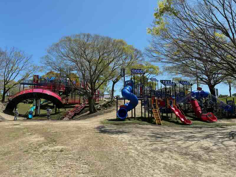 於大公園　大型遊具　ロング滑り台　忍者　リニューアル