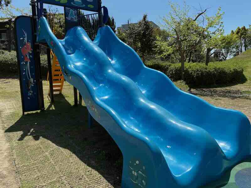 於大公園　大型遊具　ロング滑り台　忍者　リニューアル