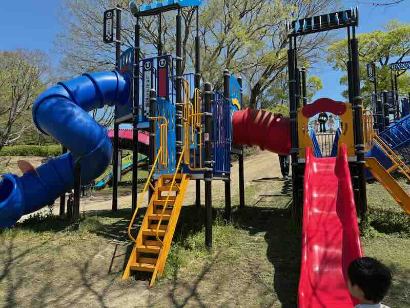 於大公園　大型遊具　ロング滑り台　忍者　リニューアル
